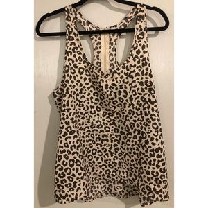 Cheetah print racerback tank top